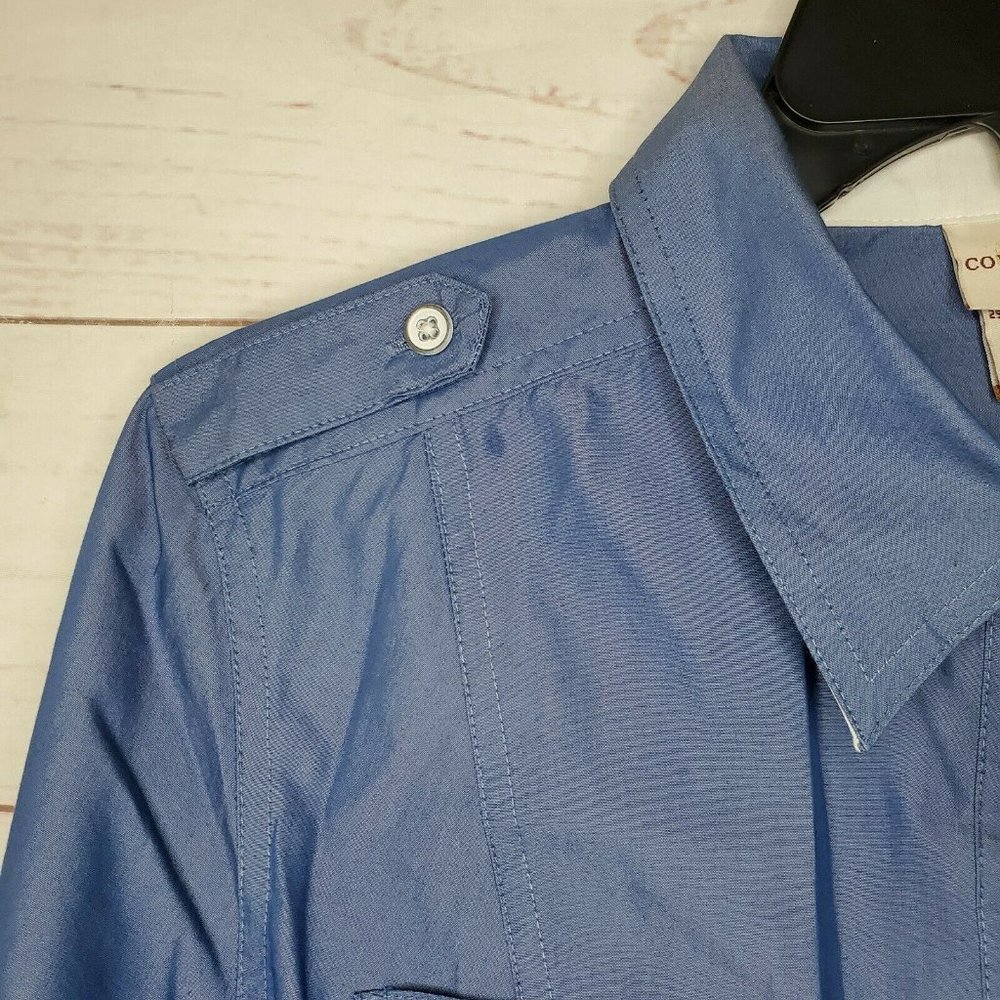 Covington Blue Button Shoulder Designer Shirt - image 2